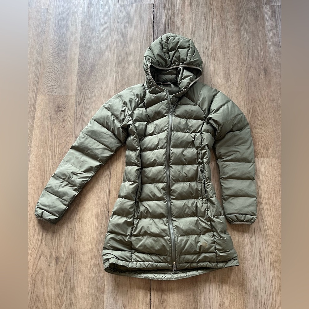 Women's Olive Puffer Jacket